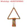 2Pcs Triangle Cotton Rope Swing Colorful Bird Toy Parrot Perch Climbing Grinder Beak Stand