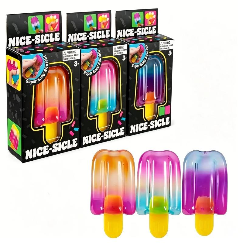 NeeDoh Nice-Sicle Lízátko Senzorická mačkací hračka Super Stresová ledová tyčinka Úleva pro děti Dospělé Letní festivalové dárky