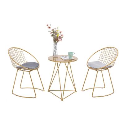 Nordic Small Round Table Chair Combination, Milk Tea Shop Table, Simple Modern Household Balcony Leisure Table Set