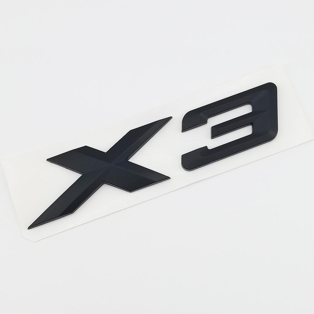 New 3D ABS Chrome Black Matte X3 Logo Nameplate Sticker Rear Trunk Emblem Badge Decals For BMW F25 E83 G01 M40i Car Accessories uo2