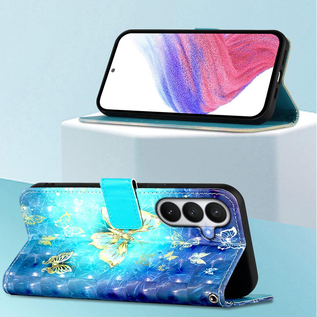 For Samsung Galaxy S26/S26 Pro Leather Case Pattern Printing Wallet Stand Mobile Cover with Strap