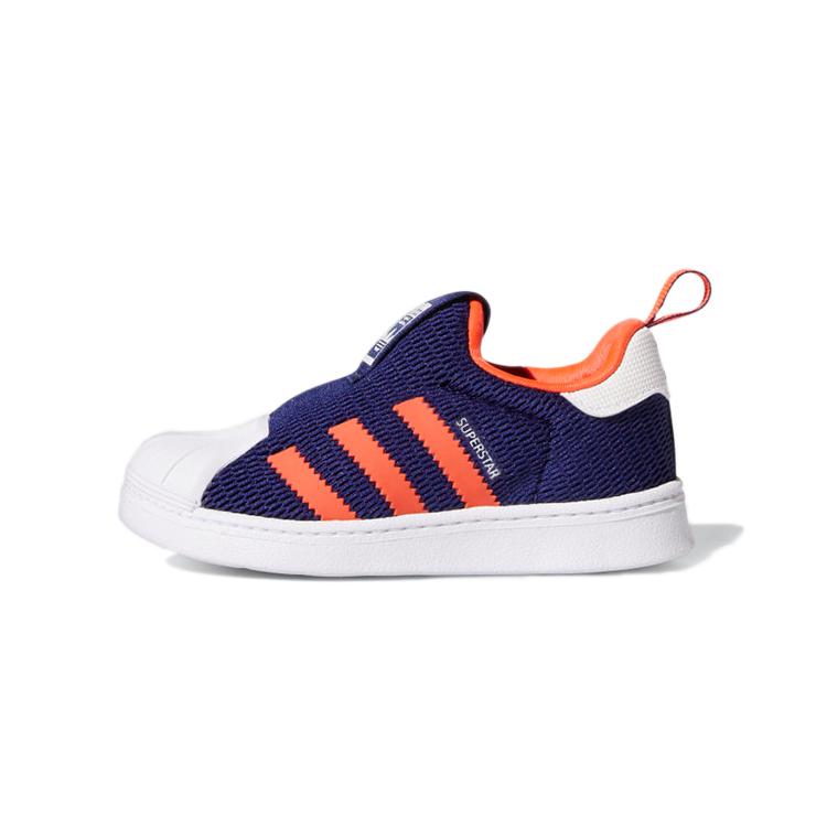 

Adidas Originals SUPERSTAR 360 Abrasion Resistant Low top Toddler Shoes Blue Orange Infant And Toddler Q46323 22