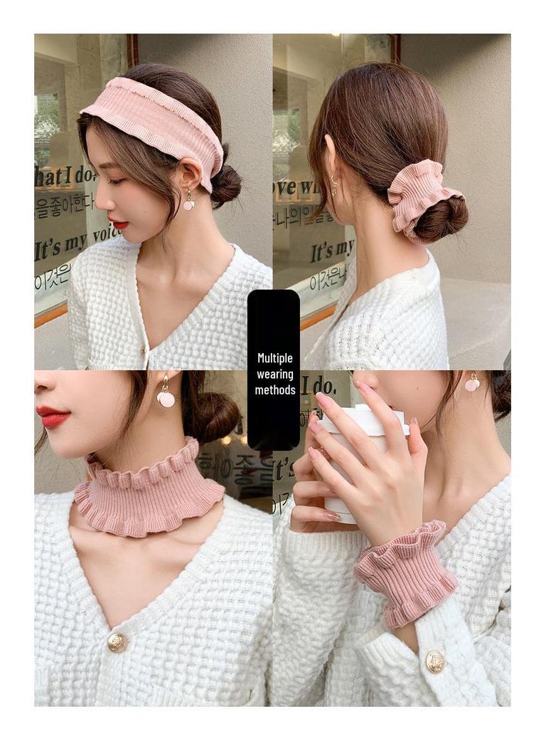 Wool Knit Snood Neck Warmer & Headband - Autumn/Winter Women's Accessory