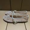 Retro Summer Women Mary Jane Shoes Embroidered Flower  Breathable Mesh Casual Footwear  Ballet Styles Female Flats