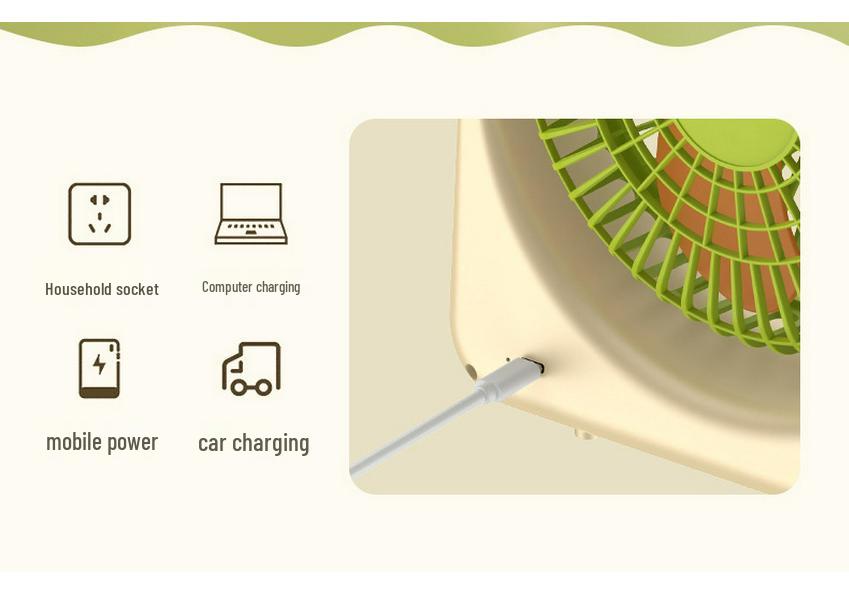 Compact Portable Desktop Fan for Home, Office, and Dorm Use