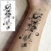 1 Sheet Geometric Planet Mountains Temporary Tattoos For Women Men Forearm Foot, Waterproof Long Lasting Realistic Tatoo Sticker