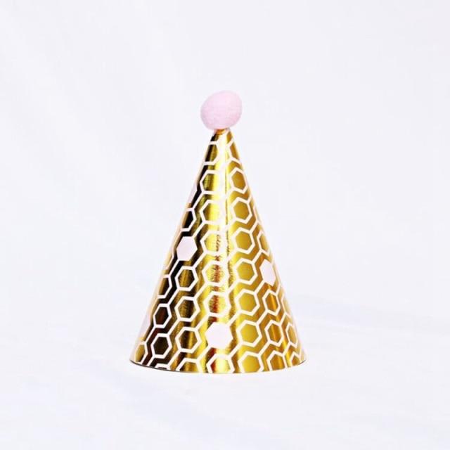 Buy 1pc Birthday Hat Paper Gold Sequin 
