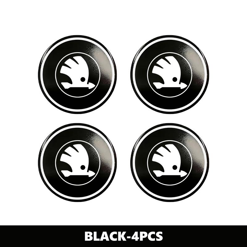 AAAAS1 For Skoda 4PCS 56mm Car Wheel Tire Hub Center Sticker Badge Accessories Octavia A5 A7 RS Fabia Superb Rapid Karoq