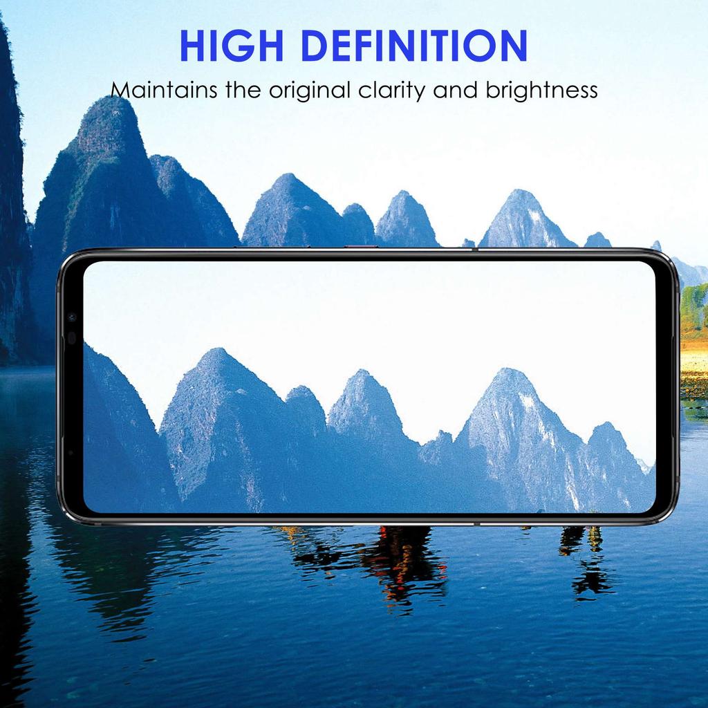 AGC Gehärtetes Glasfolie für Asus ROG Phone 6 5G, Vollklebend Vollabdeckend Bruchsicher Schwarzer Rand Displayschutz