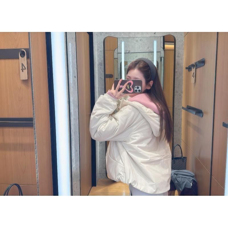 Lulu Sporty Women's Hooded Windproof Cotton Jacket - Casual, Versatile, High-End Outerwear