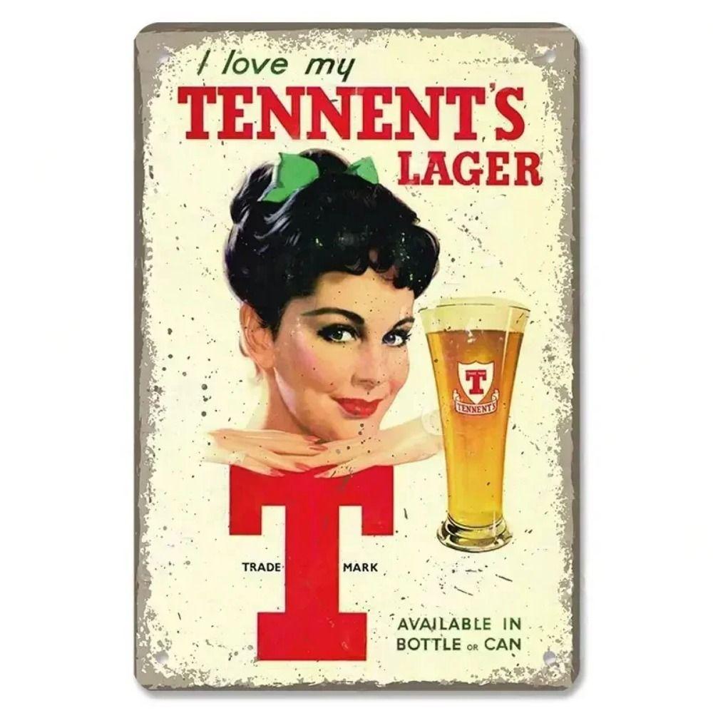 Vintage Beer Brands Metal Tin Sign Bar Tavern Home Decor