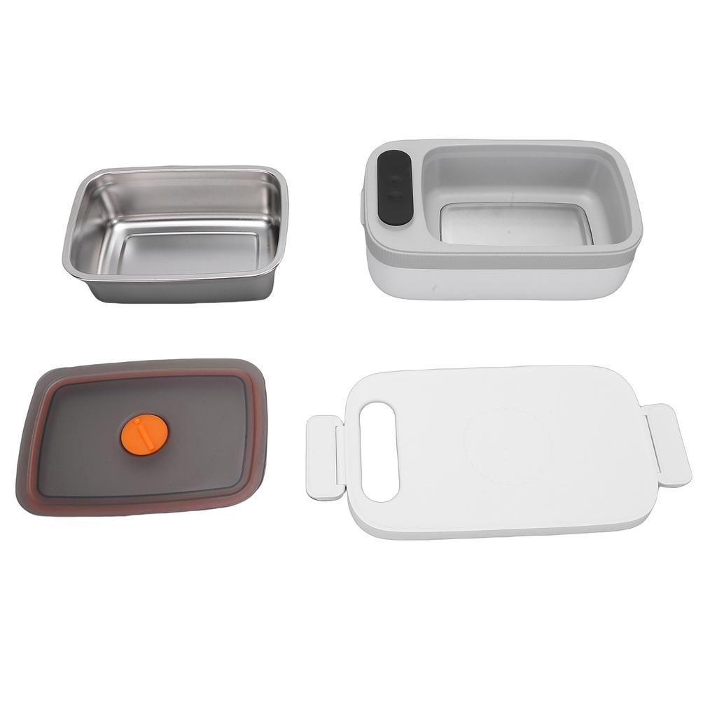 Electric Lunch Box Food Heater USB Rechargeable Food Storage Warmer Container 1000ML Stainless Steel 7 Heating Levels 14000mAh Battery