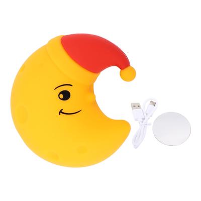 Night Light Moon Shape USB Rechargeable Magnetic Silicone Nursery Lamp for Bedroom Travel Tent