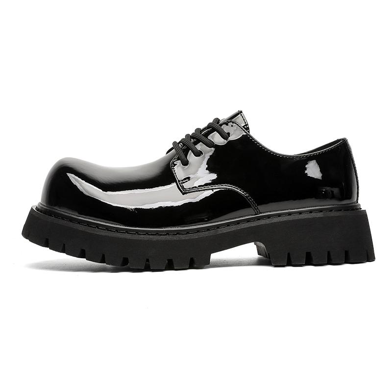 Módní italské pánské ležérní kožené boty Oxford se silnou podrážkou, prodyšná klasická nízká obuv pro volný čas, pohodlná značková obuv Derby