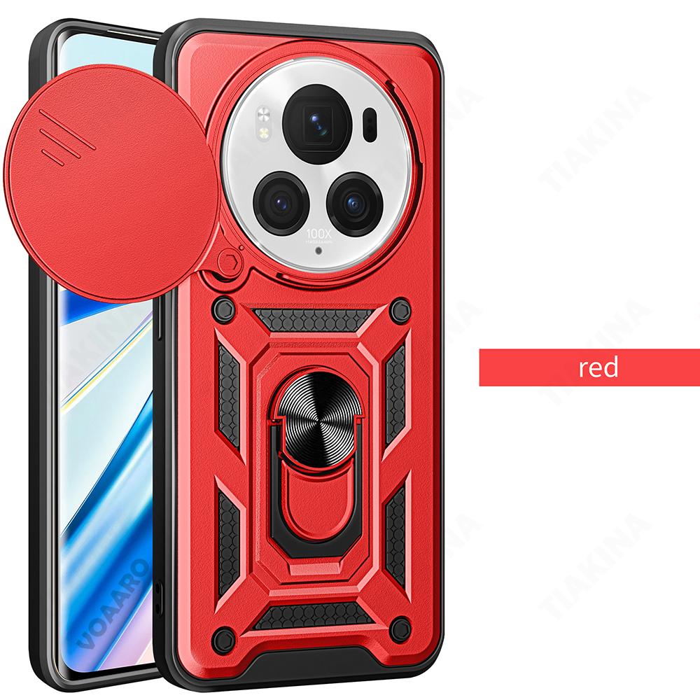 Slide Lens Armor Funda for Honor Magic 6 Pro Case for Honor Magic 5 Lite 4G 6 Pro 5G X6A X5 Plus X9A 5G Case Magnetic Stand Capa