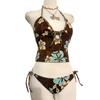 2 Pièces/Ensemble Mode Été Y2k Plage Bikini Harajuku Punk Maillot de Bain Femme Décontracté Vintage Vêtements de Plage Plage