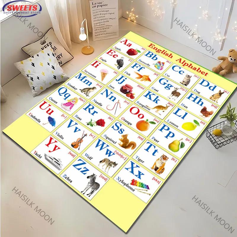 Tapetes de Brincar para Crianças para o Chão Tapetes Extra Grandes Coleção Hora de Brincar ABC, Números, Animais Tapetes Educativos para Sala de Brincar