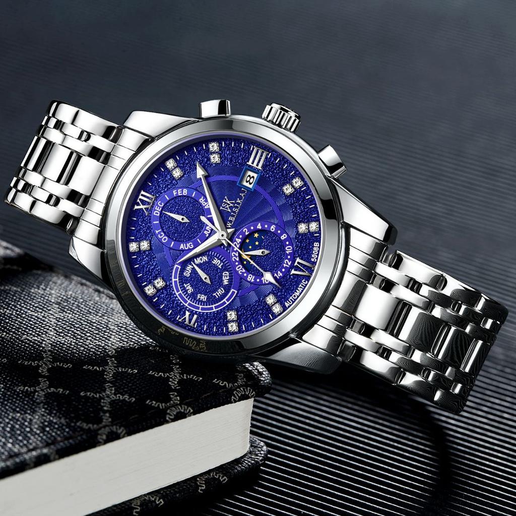 WEISIKAI 5008B Männer Uhren Neue TOP Marke Luxus herren Uhr Mit Box Wasserdicht Leucht Kalender Automatische männer Mechanische Uhren