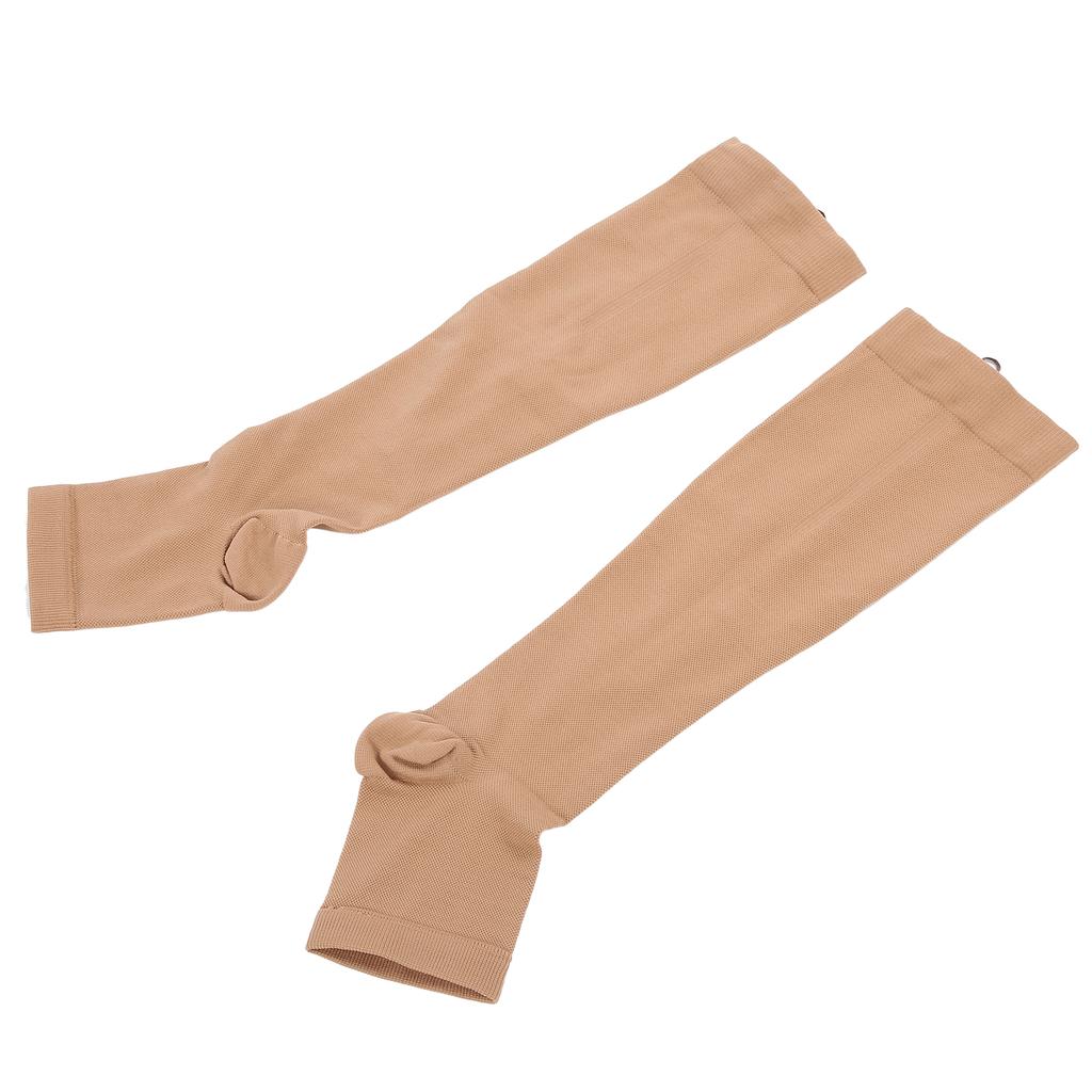 Elastische Sport Zehensocken mit Kompression Reißverschluss Anti-Rutsch Fußschutzärmel(XXL )