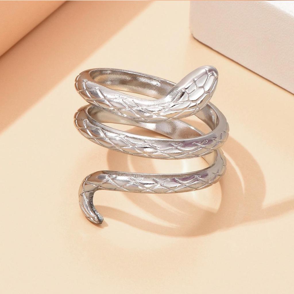 Personalized Punk Snake Rings for Couples - Titanium Steel Jewelry, Retro Street Style for Men and Women