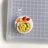 6Pcs/Set Doll House Scene Ornaments Diy Miniature Landscape Fairy Garden Decors Accessories Dollhouse Mini Dim Sum Platter