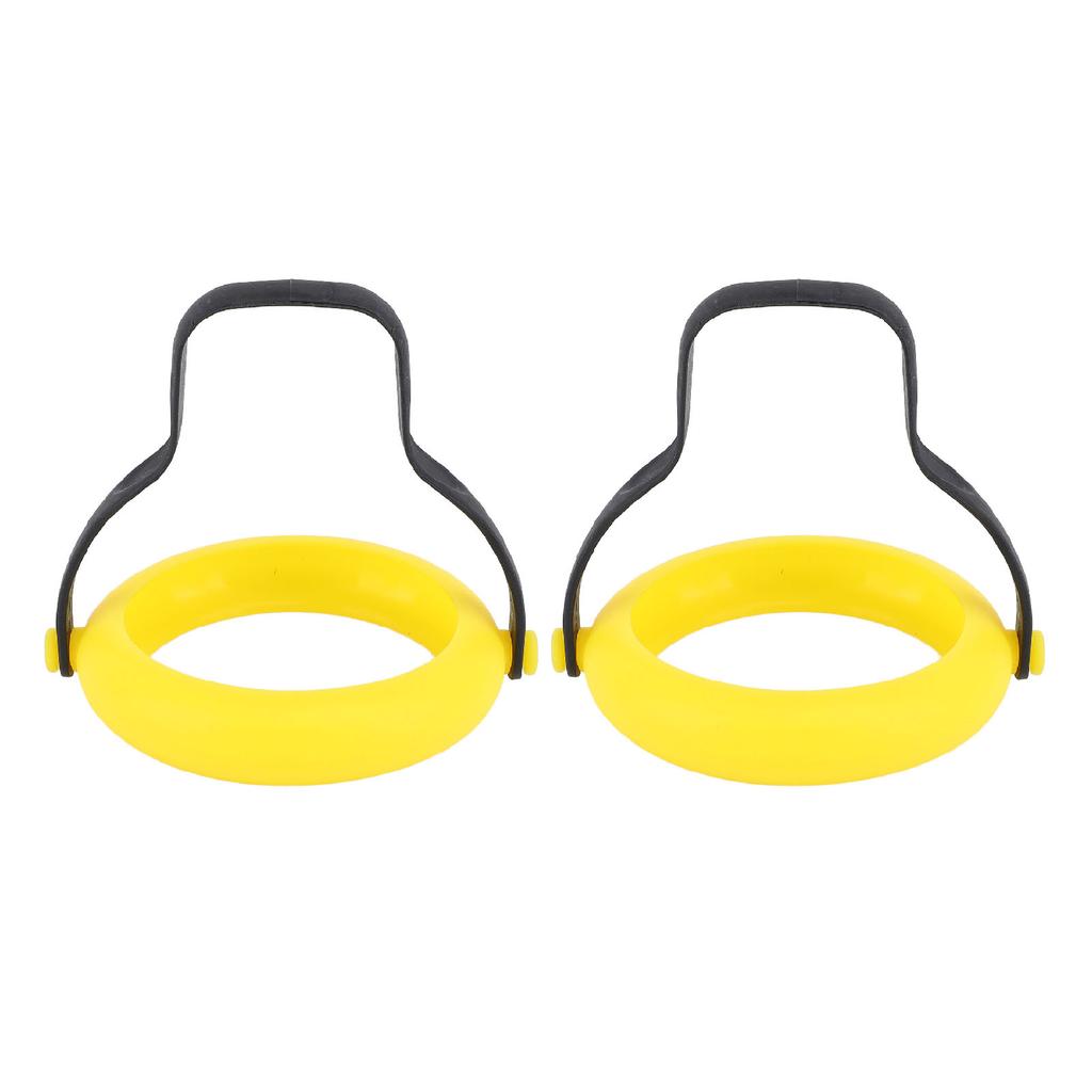 2 Pcs Silicone Egg Ring Heat Resistant Nylon Handle Dishwasher Safe Non Stick Round Egg Shaper