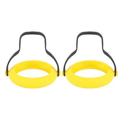 2 Stück Silikon Eierring Hitzebeständiger Nylongriff Spülmaschinenfest Antihaft Rund Eiformer
