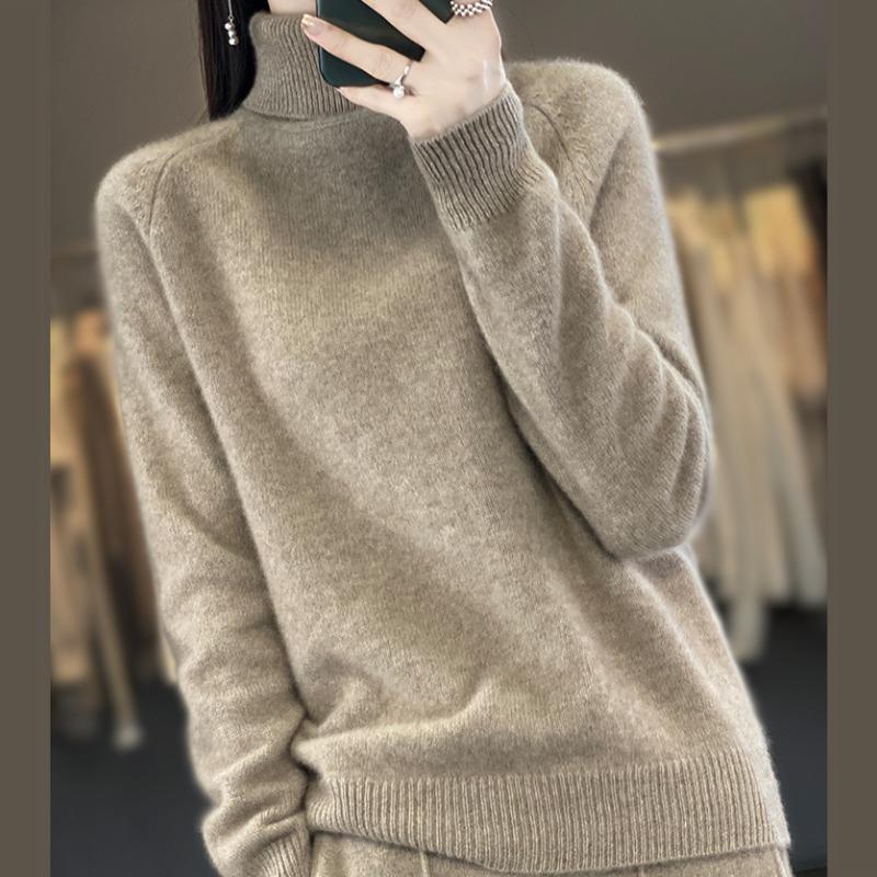 GMXIA Jumper Women's Autumn and Winter Soft Sticky Shoulder Sleeve Loose Short Section Bottoming Knitwear