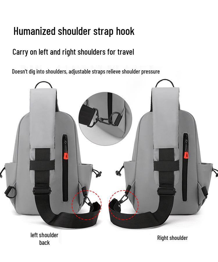 Men's Trendy Large-Capacity Lightweight Korean Style Multifunctional Crossbody Chest Bag