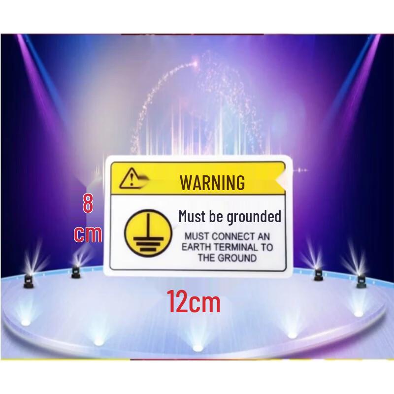 WEZHO Equipment Grounding Warning Label