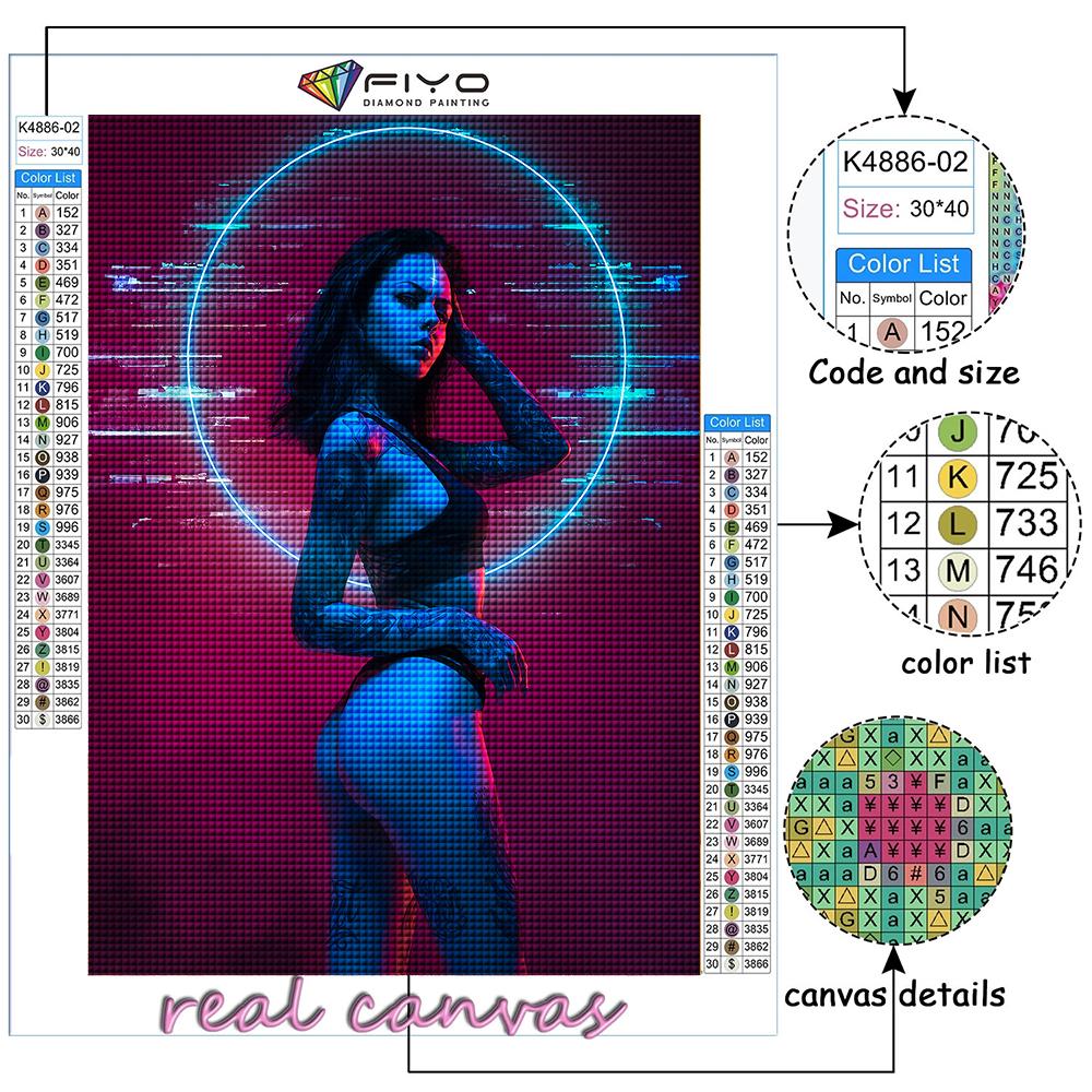 DIY 5D Diamond Painting Cyberpunk Sexy Art Cross Stitch Kit Full Drill Embroidery Mosaic Art Picture of Rhinestones Gift