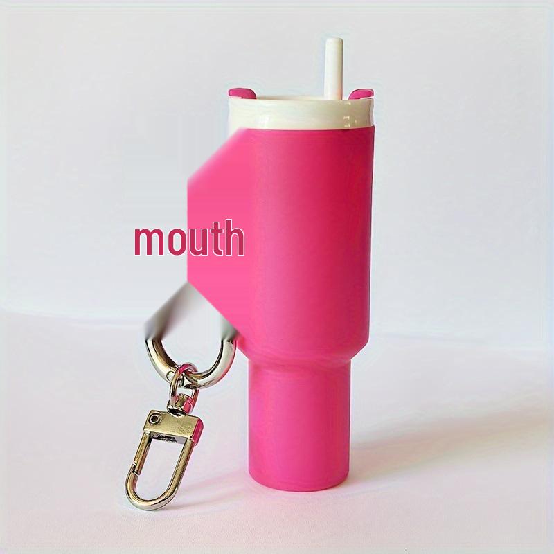 Llavero Copa Rey Hielo: Colgante Stanley versátil para pintalabios o para colgar en la mochila