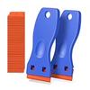 1set of multi-functional cleaning scrapers for car window glass, car self-adhesive scrapers, and label cleaning tools