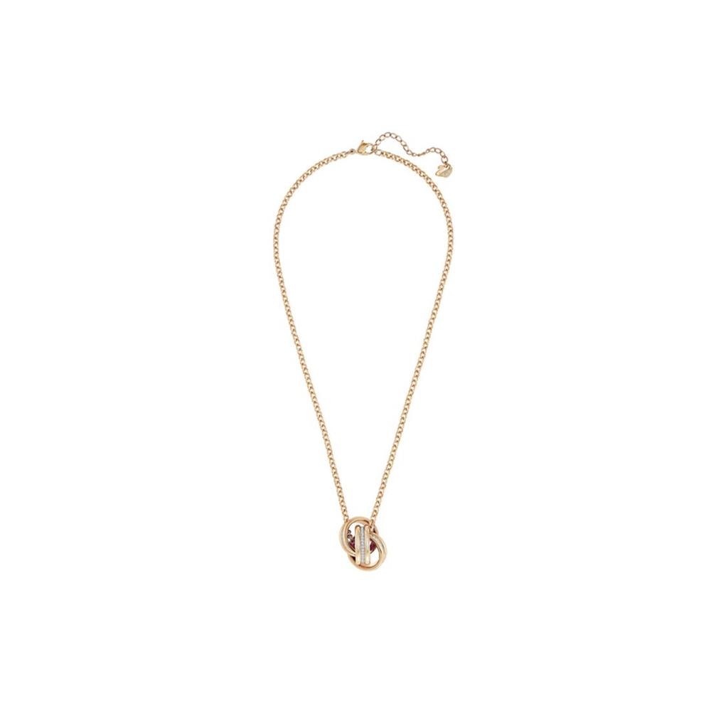 Swarovski Further Interlocking Circle Romantic Necklace Women necklace Rose-Gold 5224980