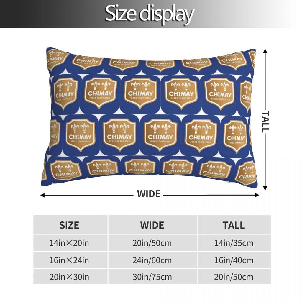 Chimay Logo Rectangle Pillowcase Cushion Cover Decor Bedroom Bed Home Comfort Throw Pillow