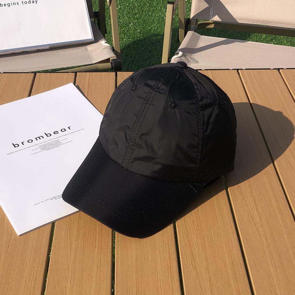 Korean Style Quick-Drying Baseball Cap Solid Color Peaked Cap Casual Solid Color Sun Hat  Men