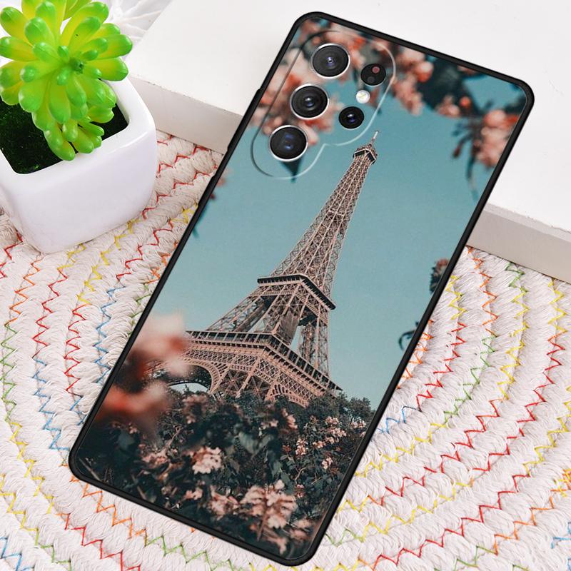 Love Paris Eiffel Tower France Silicone Phone Case For Samsung Galaxy Note 10 Pro S26 S25 S24 S23 S22 S21 Plus Ultra Capa Cover