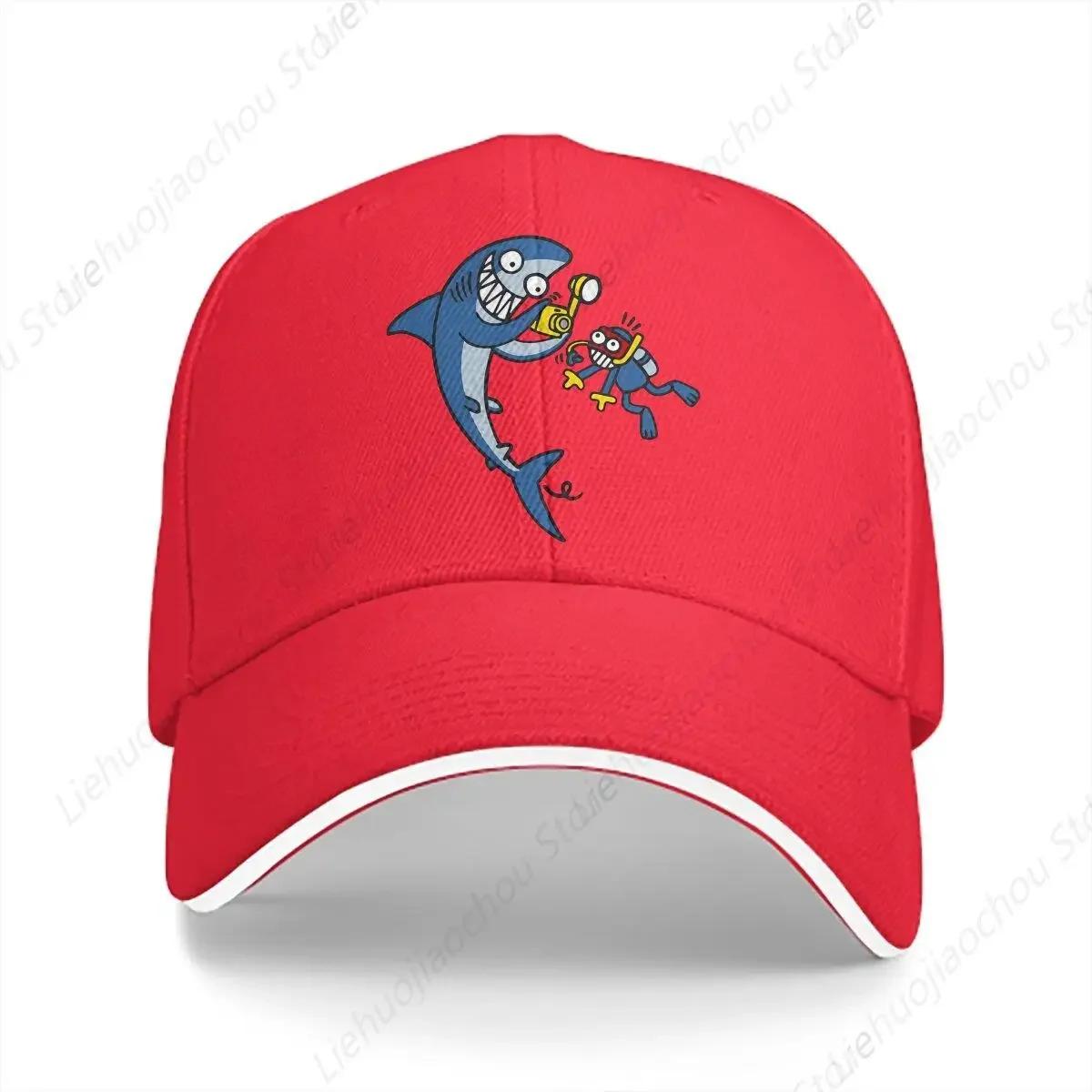 

Smile Baseball Cap Unisex Hats Visor Protection Snapback Shark Scuba Diving Gifts Caps One Size