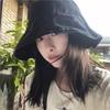 Solid Color Panama Sun Cap Large Brim Outdoor Fisherman Hat Fashionable Cotton Basin Hat  Winter