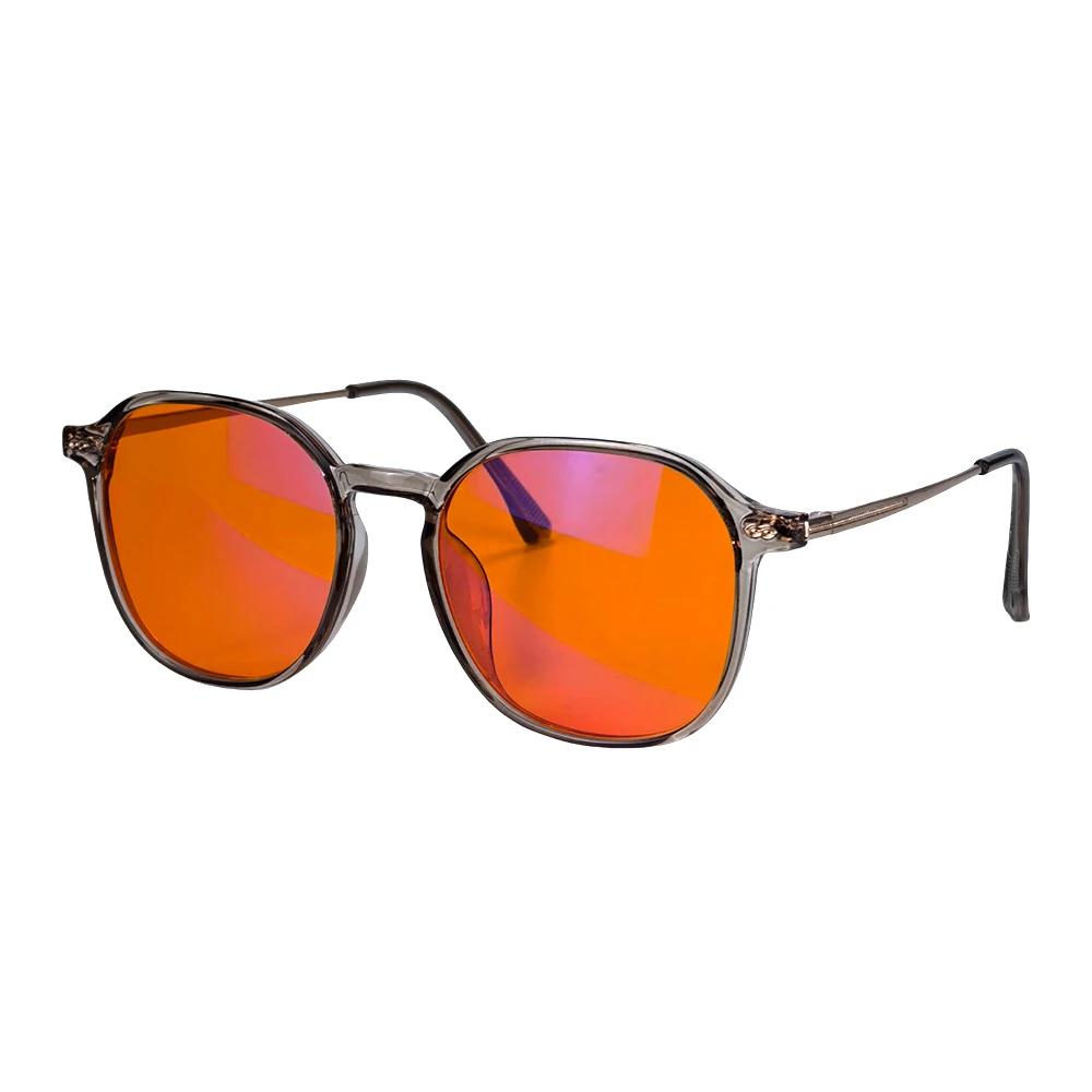 

Blue Light Blocking Eyeglasses Orange Lenses Red Eyeglasses for Better Sleep Improve Insomnia Square Shaped TR90 Material Eyeglasses For Women 140mm