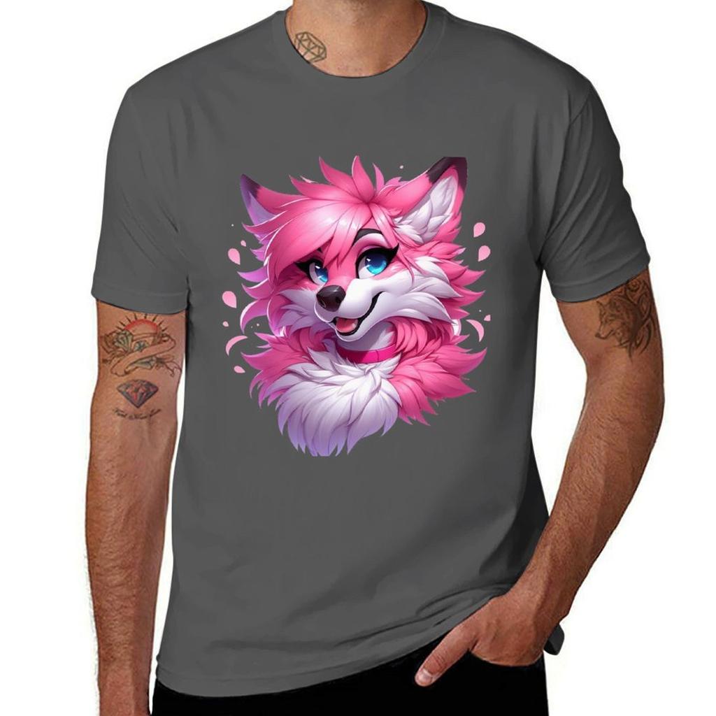 Pink Furry Puppy Girl Tshirt Anime T Shirts For Unisex Cotton T Shirts High Quality Tshirt