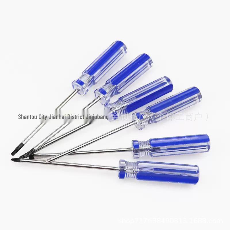 Crystal Pattern 3mm Magnetic Flathead Phillips Screwdriver for Household and Toy Repair 3.0 Y-type