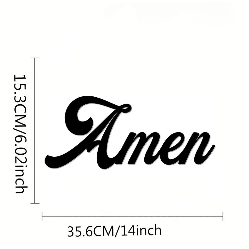 

Amen Metal Word Sign Wall Art Decor Décoratif Accent Metal Art Wall Sign, Hanging Wall Art, Home Decor, Wall Decor Wall Hanging чёрный