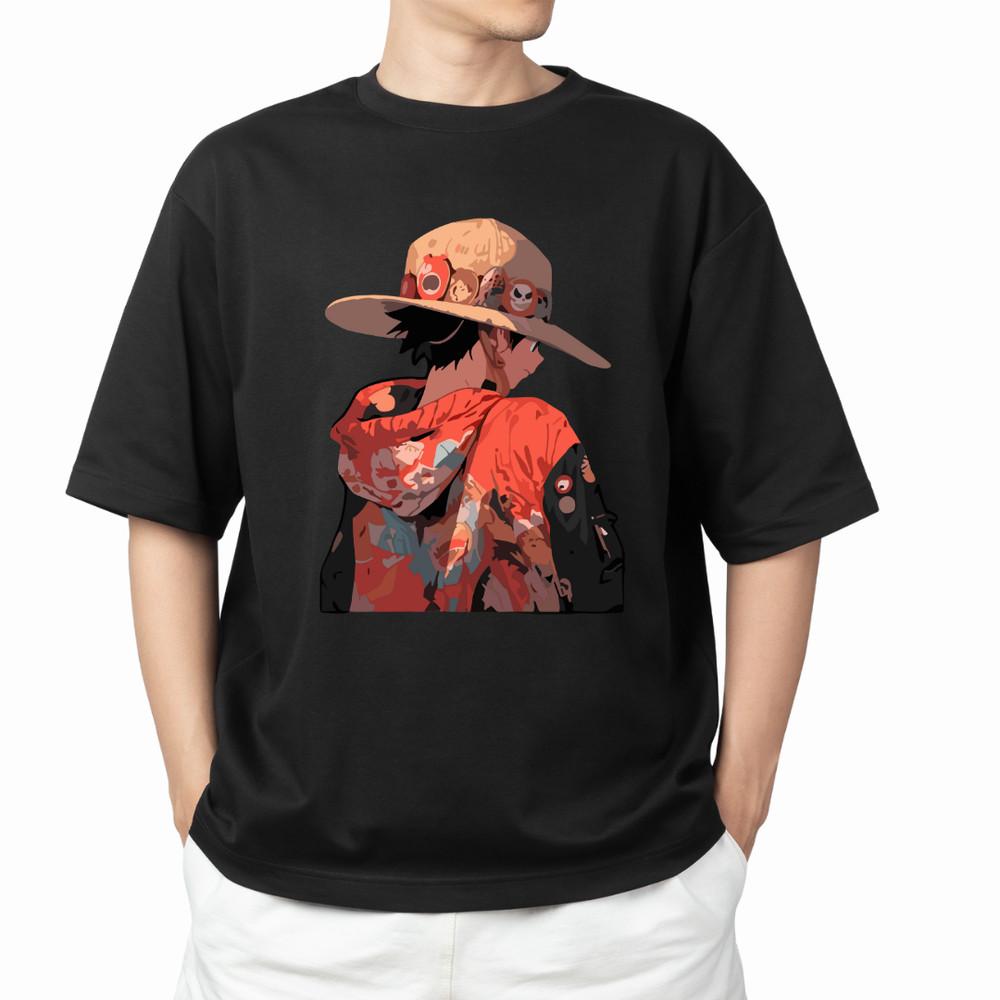 

One Piece Luffy Custom Graphic T-Shirt – Unisex Tee Pirate King Back View 4XL