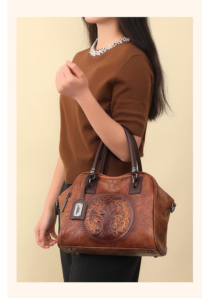 2025 Schicke Geprägte Retro Handtasche - Vielseitige Kissen-Stil Crossbody & Schultertasche mit mehreren Fächern für Damen