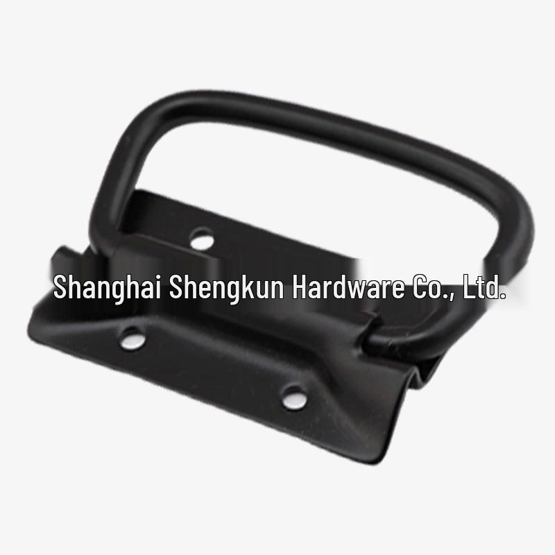 Black Spring-Loaded Folding Handle for Aluminum Tool Cases