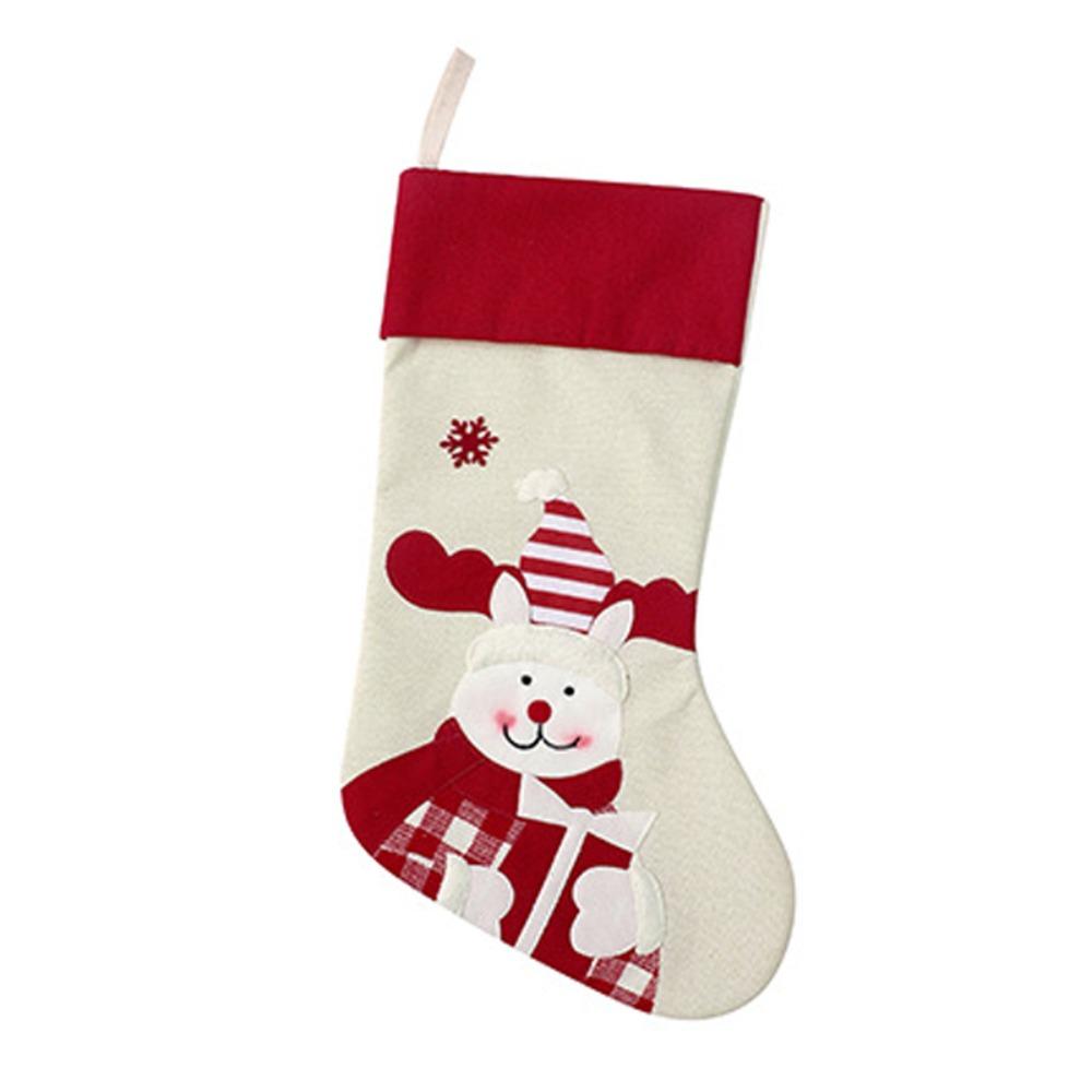 Large Size Christmas Stocking Hanging Gift Bag Candy Bag Christmas Gift Sock  Christmas Decor