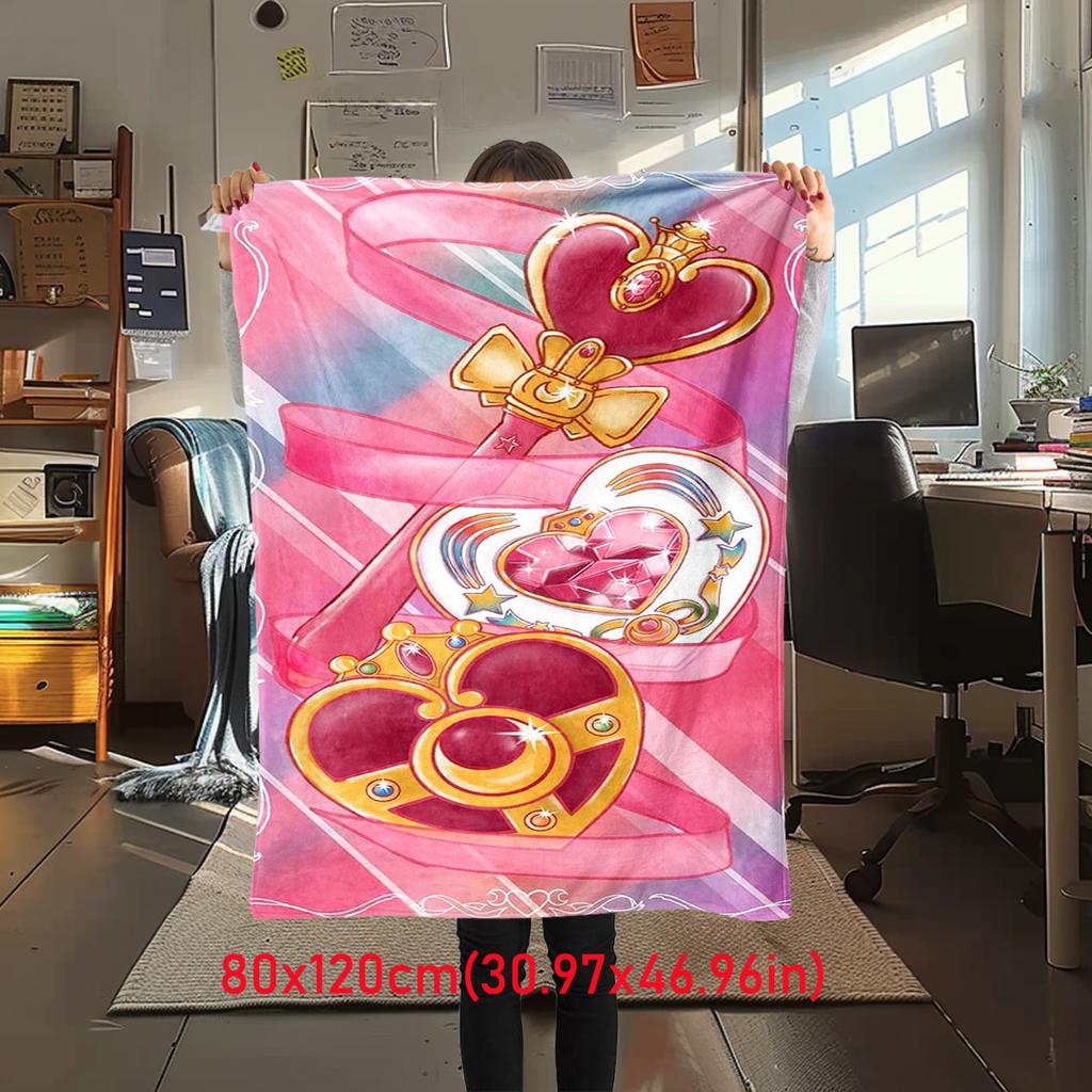 Japanese anime cute cartoon theme Sailor Moon Tsukino Usagi blanket suitable for home beds, sofa covers, office nap, outdoor warm blankets O14