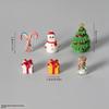 4/5/6/7 Pcs Christmas Miniature Decor Set With Snowman Sleigh Tiny Pine Tree Wreath For Home Desktop DIY Crafts
