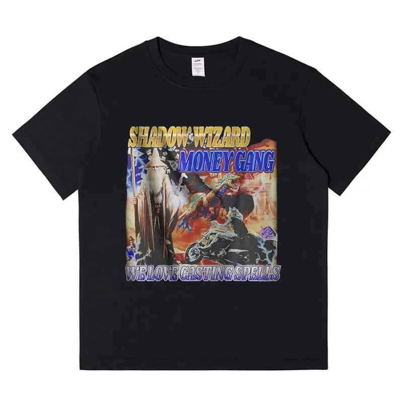 

Shadow Wizard Money Gang Meme Graphic T-shirt Men Clothes Fashion Casual Short Sleeve T-shirt Cotton Oversized T Shirts 4XL